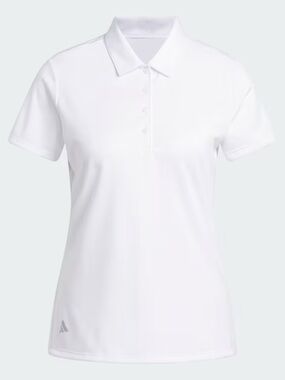 NWT! ADIDAS  Performance Women's White Short-Sleeve Button-Down Polo size Small